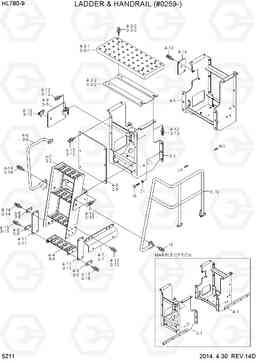 5211 LADDER & HANDRAIL(#0279-) HL780-9, Hyundai