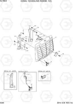 5230 COWL 1(COOLING ROOM, 1/2) HL780-9, Hyundai