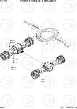 6020 FRONT & REAR AXLE MOUNTING HL780-9, Hyundai