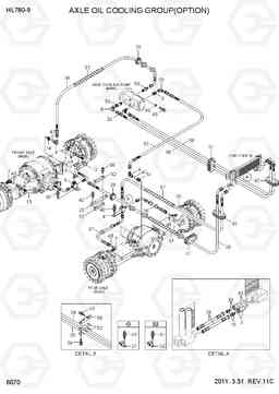 6070 AXLE OIL COOLING GROUP(OPTION) HL780-9, Hyundai