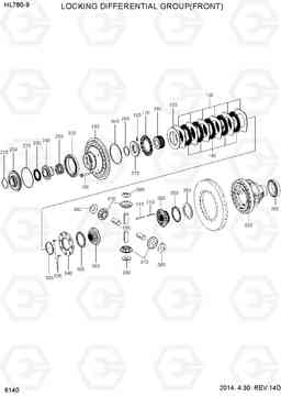 6140 HYDRAUIC LOCKING DIFFERENTIAL(FRONT) HL780-9, Hyundai