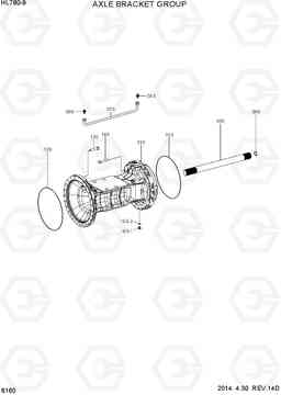 6160 AXLE BRACKET GROUP HL780-9, Hyundai