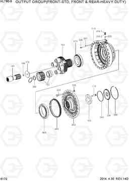 6170 OUTPUT GROUP(FRONT-STD, FR & RR H/DUTY) HL780-9, Hyundai