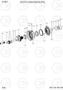 6180 OUTPUT GROUP(REAR-STD) HL780-9, Hyundai