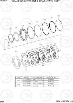 6191 BRAKE GROUP(FRONT & REAR HEAVY DUTY) HL780-9, Hyundai