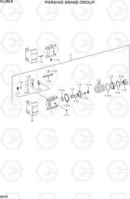 6210 PARKING BRAKE GROUP HL780-9, Hyundai