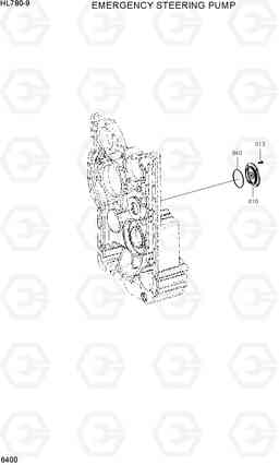 6400 EMERGENCY STEERING PUMP HL780-9, Hyundai