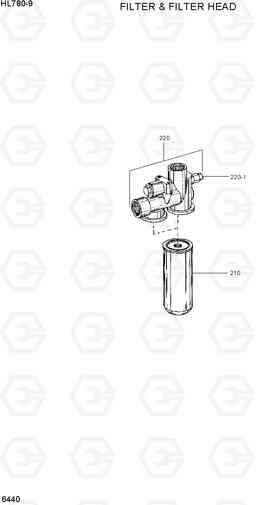 6440 FILTER & FILTER HEAD HL780-9, Hyundai