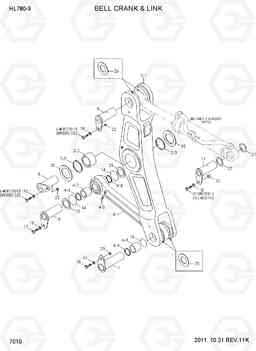 7010 BELL CRANK & LINK HL780-9, Hyundai
