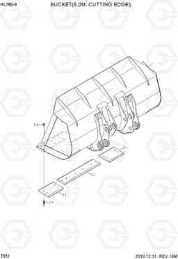 7031 BUCKET(6.0M3, CUTTING EDGE) HL780-9, Hyundai