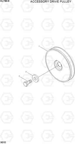 9010 ACCESSORY DRIVE PULLEY HL780-9, Hyundai