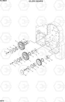 9070 IDLER GEARS HL780-9, Hyundai