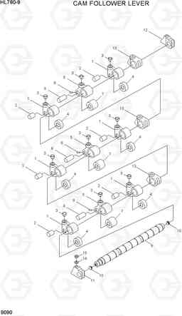9090 CAM FOLLOWER LEVER HL780-9, Hyundai