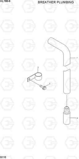 9110 BREATHER PLUMBING HL780-9, Hyundai