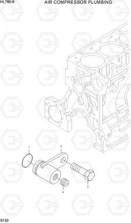 9130 AIR COMPRESSOR PLUMBING HL780-9, Hyundai