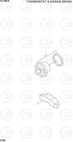 9180 THERMOSTAT & ENGINE BRAKE HL780-9, Hyundai