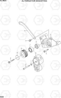 9200 ALTERNATOR MOUNTING HL780-9, Hyundai