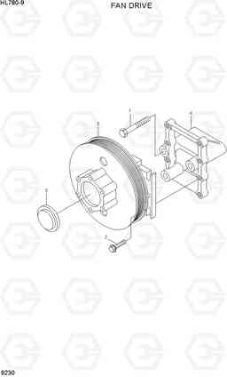 9230 FAN DRIVE HL780-9, Hyundai