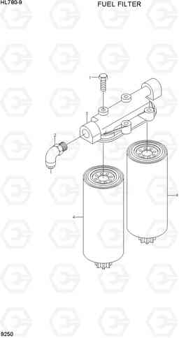 9250 FUEL FILTER HL780-9, Hyundai