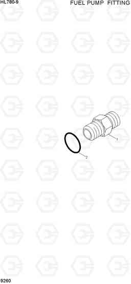 9260 FUEL PUMP FITTING HL780-9, Hyundai