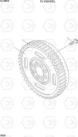 9320 FLYWHEEL HL780-9, Hyundai