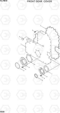 9330 FRONT GEAR COVER HL780-9, Hyundai