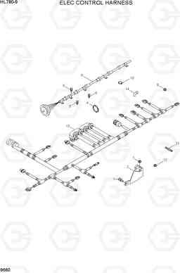 9660 ELEC CONTROL MODULE HARNESS HL780-9, Hyundai