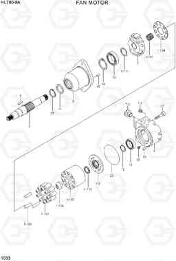 1033 FAN MOTOR HL780-9A, Hyundai