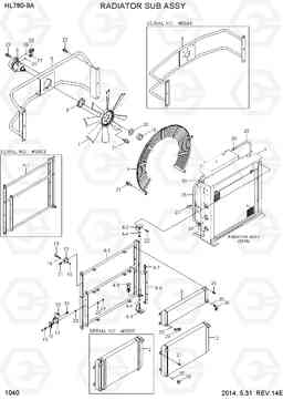 1040 RADIATOR SUB ASSY HL780-9A, Hyundai