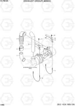 1060 EXHAUST SYSTEM(-#0003) HL780-9A, Hyundai