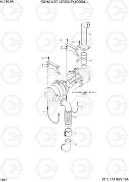 1061 EXHAUST SYSTEM(#0004-) HL780-9A, Hyundai