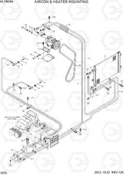 1070 AIRCON & HEATER MOUNTING HL780-9A, Hyundai