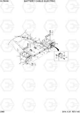 2080 BATTERY CABLE ELECTRIC HL780-9A, Hyundai