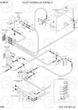 3040 PILOT HYDRAULIC PIPING 2 (2-SPOOL) HL780-9A, Hyundai