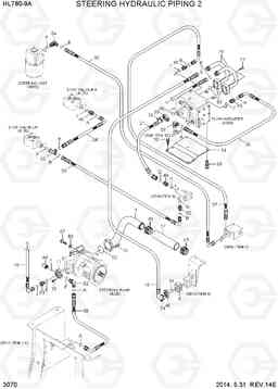 3070 STEERING HYDRAULIC PIPING 2 HL780-9A, Hyundai