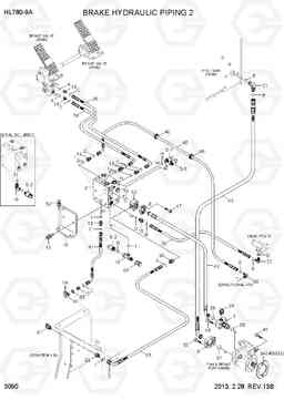 3090 BRAKE HYDRAULIC PIPING 2 HL780-9A, Hyundai
