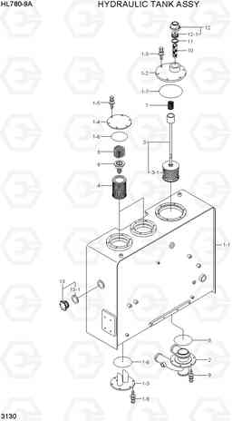 3130 HYDRAULIC TANK ASSY HL780-9A, Hyundai