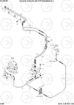 3180 QUICK COUPLER PIPING(#0018-) HL780-9A, Hyundai