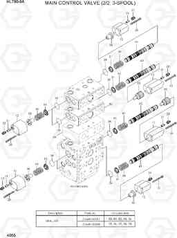 4055 MAIN CONTROL VALVE (2/2, 3-SPOOL) HL780-9A, Hyundai