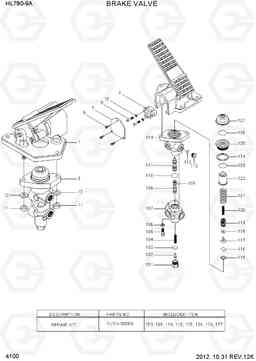 4100 BRAKE VALVE HL780-9A, Hyundai