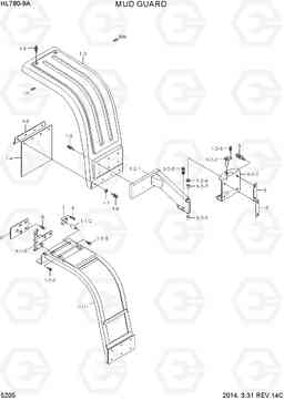 5205 MUD GUARD HL780-9A, Hyundai