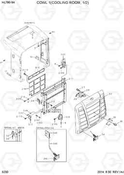 5230 COWL 1(COOLING ROOM, 1/2) HL780-9A, Hyundai