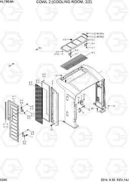 5240 COWL 2(COOLING ROOM, 2/2) HL780-9A, Hyundai