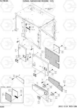 5250 COWL 3(ENGINE ROOM, 1/2) HL780-9A, Hyundai