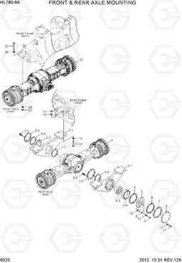 6020 FRONT & REAR AXLE MOUNTING HL780-9A, Hyundai