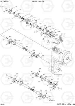 6030 DRIVE LINES HL780-9A, Hyundai