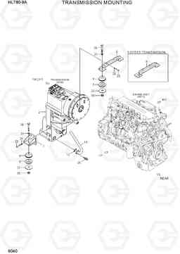 6040 TRANSMISSION MOUNTING HL780-9A, Hyundai