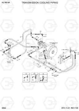 6050 TRANSMISSION COOLING PIPING(4-SPEED) HL780-9A, Hyundai