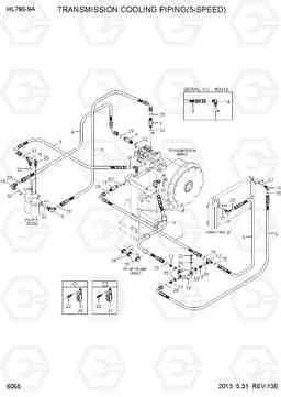 6055 TRANSMISSION COOLING PIPING(5-SPEED) HL780-9A, Hyundai