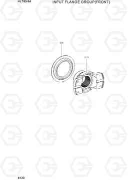 6120 INPUT FLANGE GROUP(FRONT) HL780-9A, Hyundai